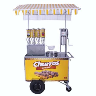 Imagem de Carrinho De Churros Gourmet R2 4 Doceiras E Masseira R0078