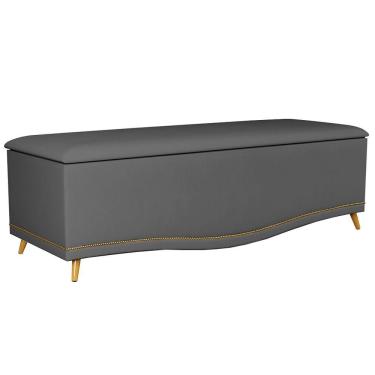 Imagem de Calçadeira Baú Queen 160cm Imperial J02 Suede Chumbo