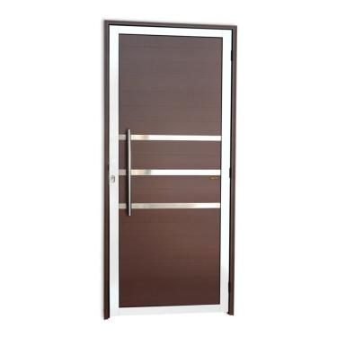 Imagem de Porta Lambril Com Friso Com Puxador Super 25 210cm X 100cm Brimak Mix Corten