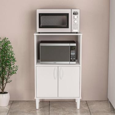 Imagem de Armário Para Micro-ondas Politorno Facility Com 2 Portas Branco