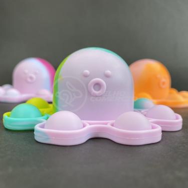 Imagem de Chaveiro Polvo Reversível Pop It Anti Stress Silicone