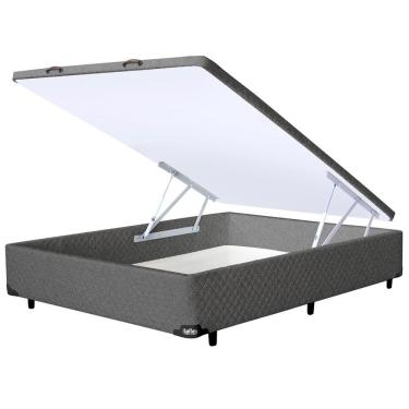 Imagem de Base Box Para Colchão De Casal Universal Com Baú Itaflex Grafite Chumbo