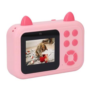 Imagem de Câmera Digital Infantil, Bateria de 1300mAh Foto de 24MP 1080p Video Rico Cenas Quadro 2,4 Polegadas Câmera Impressão Térmica para Fotografia Diária (Rosa)