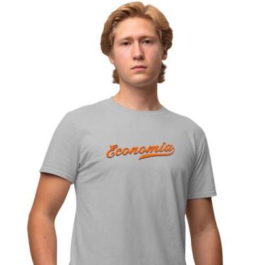 Imagem de Camisa Camiseta Masculina Estampada Economia Baseball 100% Algodão Fio
