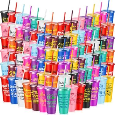 Imagem de Uiifan Pacote com 120 presentes de agradecimento de funcionários para colegas de trabalho a granel, agradecimento copos de plástico reutilizáveis presentes para Ação de Graças, Natal, assistente