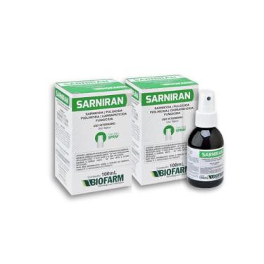 Imagem de Kit 2 Sarniran 100ml Sarnicida Carrapaticida Bovinos Biofarm