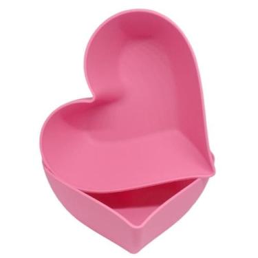 Imagem de Petisqueira Coração jogo com 5 unidades de Plástico - FORTINJET, ROSA 