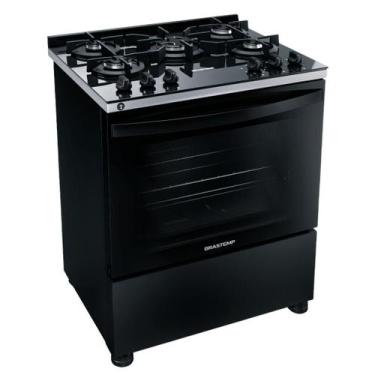 Imagem de Fogão de Piso 5 Bocas Brastemp comn Forno 96L, Iluminação interna e Me