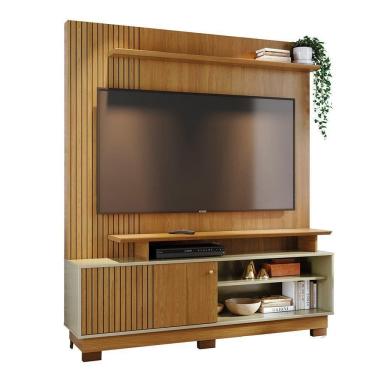 Imagem de Combo Home Com Pés + Painel Para 60 Polegadas Ares - 7 Decor Cumaru E Opala