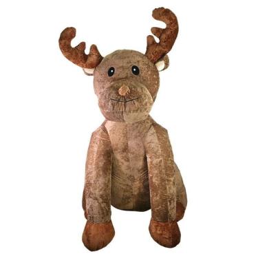 Imagem de Rena Inflável Sentada De Pelúcia Com Led Bivolt 2,44 Metros