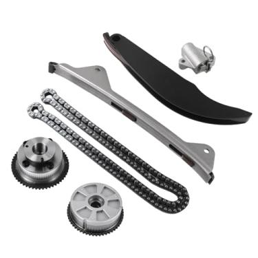 Imagem de HAYIAUTO Kit de corrente de distribuição com roda dentada de eixo de cames CVVT de admissão e escape 243502E700 243702E020 Serve para Hyundai Elantra Kona Veloster, para Kia Forte Forte5 Soul Seltos