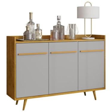 Imagem de Buffet Aparador Sala de Estar 135cm Nick Naturalle/Off B02 - Mpozenato