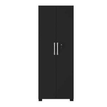 Imagem de Armário Multiuso Com Chave 2 Portas Chicago Notável Preto Preto