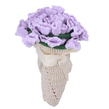 Imagem de Luocute Bouquet Blanket, 60cm Romântico Soft 3D Flower Bouquet Throw Blanket, Adequado para Decoração Presente de Aniversário (Lírio roxo do vale e cáqui leve)