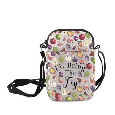 Imagem de MNIGIU Bolsa tiracolo Farmers Market Gift I'll Bring The Fig Fruits Lover Gift Summer Fruit Shoulder Bag Figs Merch, I'll Bring the Fig