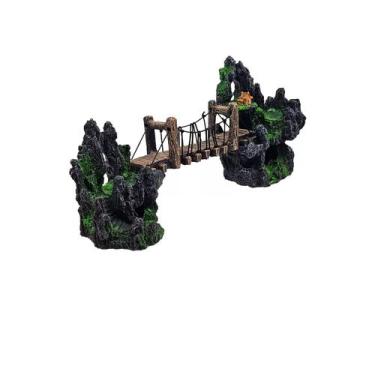 Imagem de Enfeite Ornamento Para Aquários Ponte Passarela 32cm - Ocean Tech