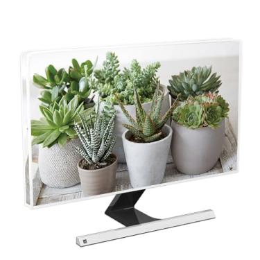 Imagem de Baocicco Green Botanical impermeável 22, 23, 24, 25 polegadas antiestática à prova de poeira LCD/LED/HD capa decorativa para painel de plantas em vaso capa para monitor de computador compatível com PC