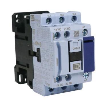 Imagem de Contator 110VCA 18A Weg CWB 1NA 1NF Tripolar CWB18-11-30D13