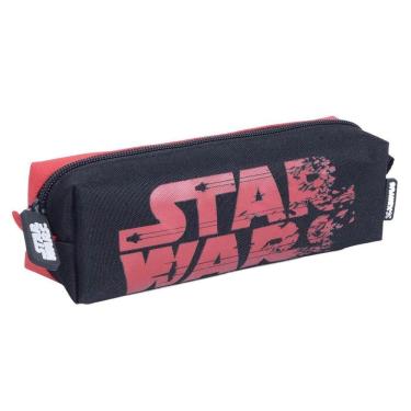 Imagem de Estojo Escolar Simples Star Wars Preto E Vermelho - Xeryus