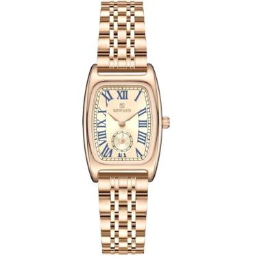 Imagem de Relógio Feminino Vintage Pulseira Em Aço Mostrador Elegante Casual à Prova D´agua Rosé