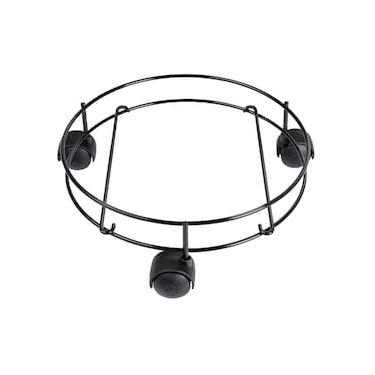 Imagem de Porta Botijão de Gás Utimil Preto PR513 9x30x30cm Aço Epóxi com Rodízios Resistente e Prático