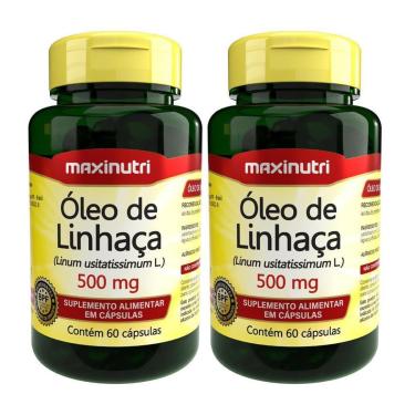 Imagem de Kit 02 Óleo de Linhaça 60 Capsulas 500mg Maxinutri-Unissex