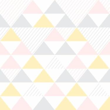 Imagem de Papel De Parede Adesivo Triângulos Geométrico Rosa Amarelo 5m