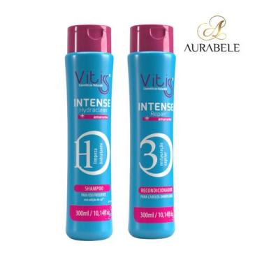 Imagem de Shampoo 300ml condicionador 300ml Intense Vitiss brilho intenso recons