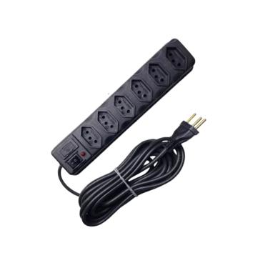 Imagem de Filtro De Linha 06 Tomadas C/ Cabo 05 Metros Hedmax