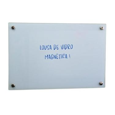 Imagem de Lousa de Vidro Magnética branca, 80x60 cm