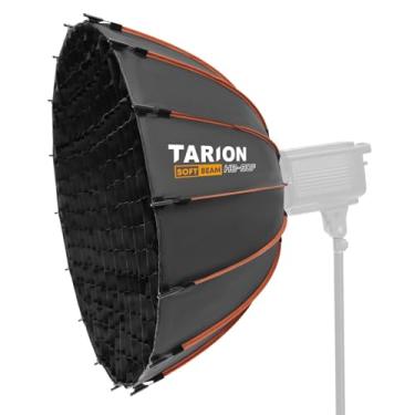 Imagem de TARION Suporte parabólico Softbox Bowens – Softbox dobrável de liberação rápida com difusores/grade de colmeia / bolsa de transporte para transmissão ao vivo, fotografia, videografia (90 cm)
