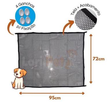 Imagem de Cerca para cachorros - Tela divisória para portas - Lari Pet, P - 72cm