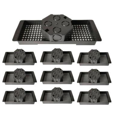 Imagem de 10 Caixas De Teto Suporte 30Cm Para Laje Preto Canal