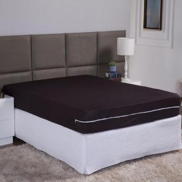 Imagem de Capa de Colchão Casal 25cm com Zíper Protetor de Malha Lisa 1 Peça - A