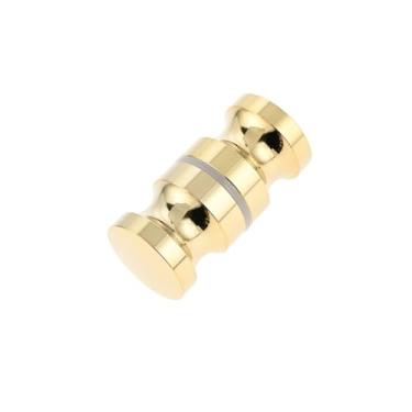 Imagem de Maçaneta de porta de liga de alumínio preta/dourada, maçaneta de vidro única, armário de chuveiro de banheiro, alça dupl