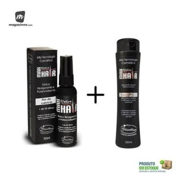 Imagem de Kit Max Efetive Hair Tônico 50ml + Shampoo P/ Calvície 250ml - Linear