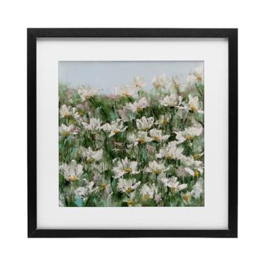 Imagem de Stupell Industries Margarida campo na primavera impressão emoldurada preta sob vidro design por Emma Bell, 40,6 x 40,6 cm