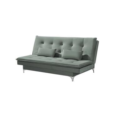 Imagem de Sofá Cama Casal Berlim 190cm Design Moderno Veludo Cinza