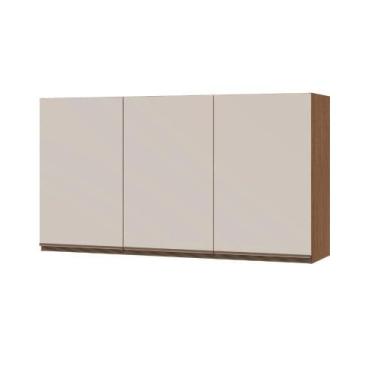 Imagem de Armário de Cozinha Genialflex Conecta Aereo Ebano Branco