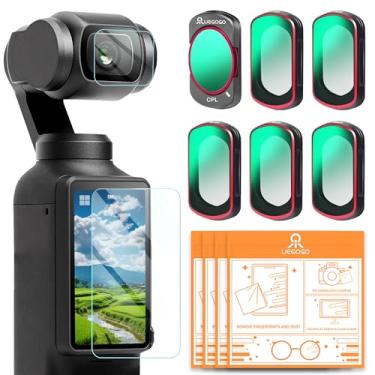 Imagem de UEGOGO Conjunto de filtros ND/PL compatível com DJI Osmo Pocket 3, pacote com 6 filtros magnéticos ND8+ND16+ND32+ND64+CPL+UV, filtros de densidade neutra polarizadores de proteção
