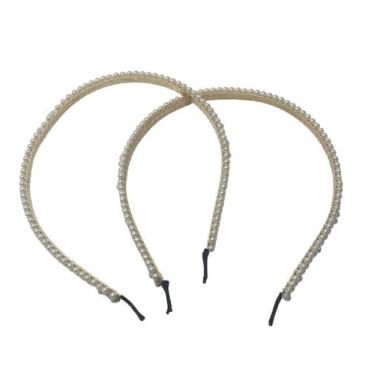 Imagem de Kit 4 Arcos Tiara Pérola Acessório para Penteados 14cm - Blook