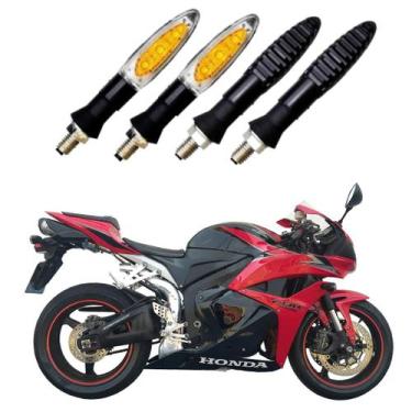 Imagem de KIT 4 Setas Esportivas Pisca de Led Modelo P11 Para Moto Honda CBR 600