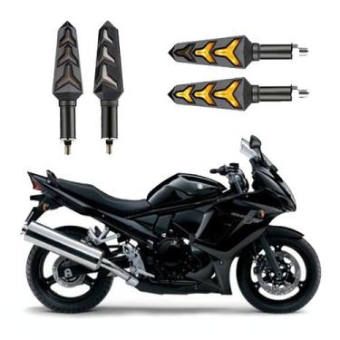 Imagem de KIT 4 Seta Sequencial Pisca de Led Universal Modelo P09S Estrela Moto 