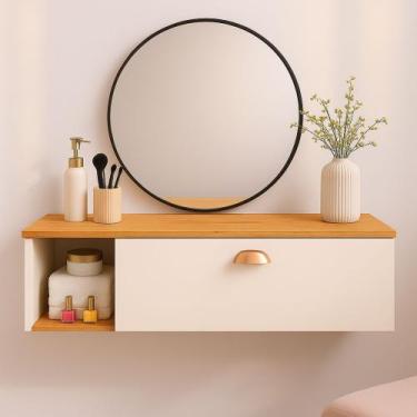 Imagem de Penteadeira Margot MakeUp Maquiagem Suspensa closet, Gaveta, Nicho, Di