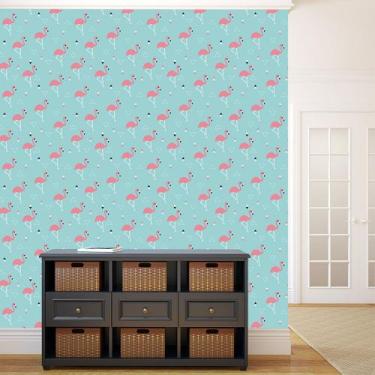 Imagem de Papel de Parede Adesivo - Flamingos - 028pps - Allodi