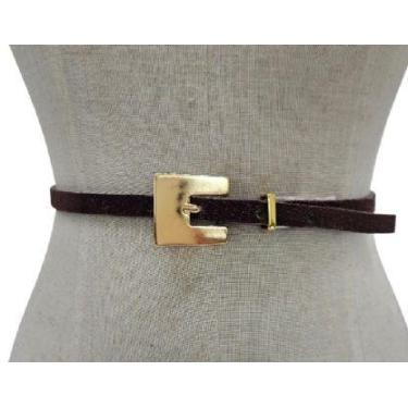 Imagem de Cinto feminino couro fino camurça qualidade sofisticado MA008 - Barão 