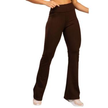 Imagem de Calça Legging Flare Peluciada WLS Modas Boca de Sino Bailarina Cintura