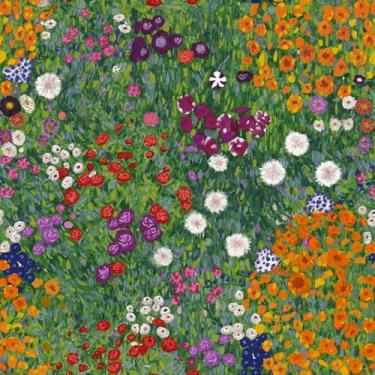 Imagem de Vintique Papel de parede floral Peel and Stick Boho papel de parede removível impermeável verde/laranja/roxo papel de contato para quarto, banheiro, parede de casa 44 x 600 cm