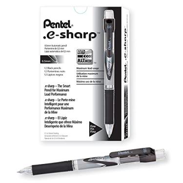 Imagem de Pentel Lapiseira e-Sharp, 0,50 mm, cano preto, caixa dúzia (AZ125A)