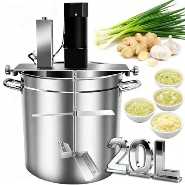 Imagem de Misturador automático comercial, misturador automático de aço inoxidável com raspador de 4 lâminas, velocidade ajustável, motor de cobre puro, para sopa, molho de pimenta, bebida, geleia, mingau